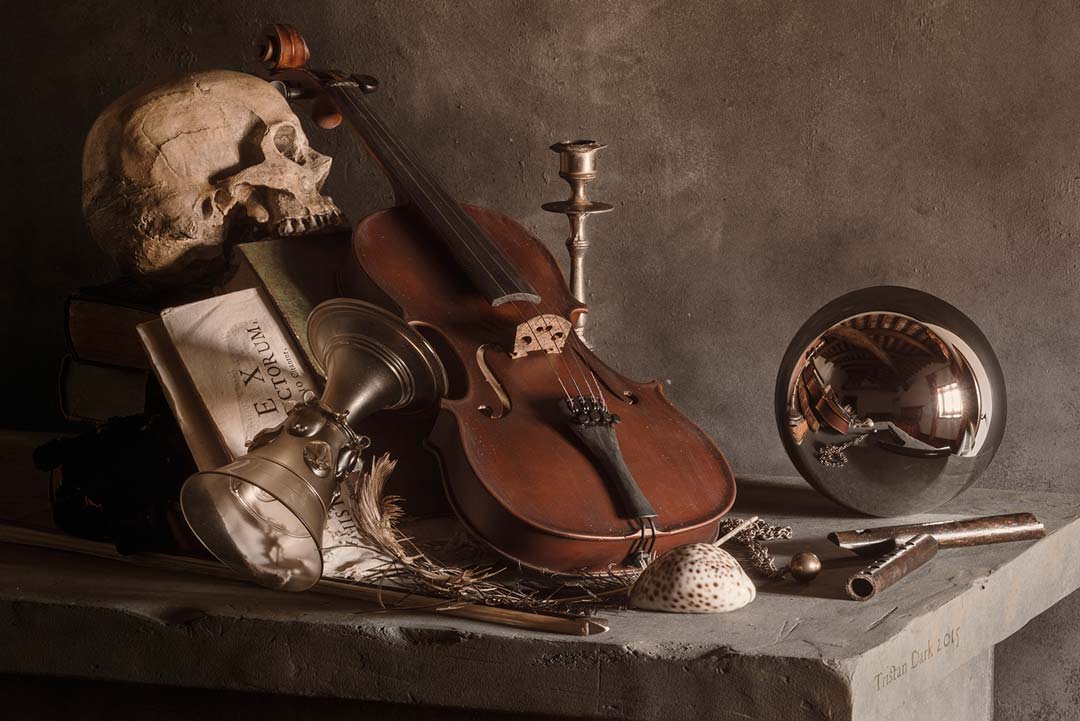 Skull Violin Reflection Metalsphere Tristan Dark Vanitas DSC 0210